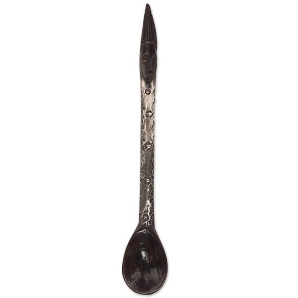 Alternate image for Hand Made Wood Aluminum Decorative Spoon from Ghana Delightful Homestead