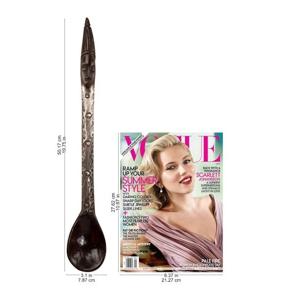 Alternate image for Hand Made Wood Aluminum Decorative Spoon from Ghana Delightful Homestead