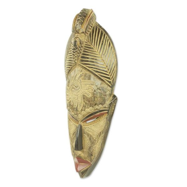 Alternate image for Authentic Ghanaian Artisan Carved African Mask Peace and Harmony