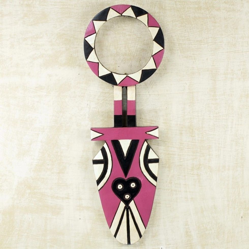 African Wall Mask from Bedu Tribe for Protection and Dance 'Nafana Pride'