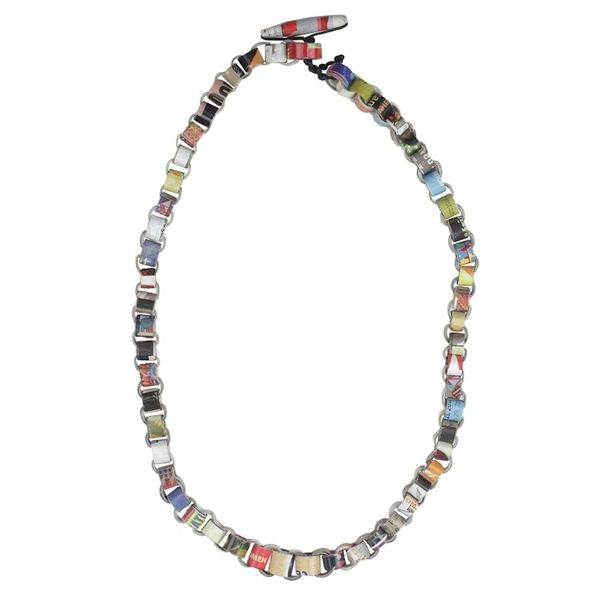 Alternate image for Recycled Paper Link Necklace from Ghana Eco Nkonson