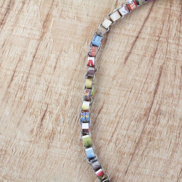 Alternate image for Recycled Paper Link Necklace from Ghana Eco Nkonson