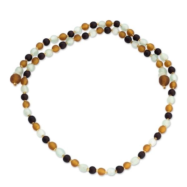 Alternate image for Recycled Glass Beaded Lariat Necklace from Ghana Beautiful Tie