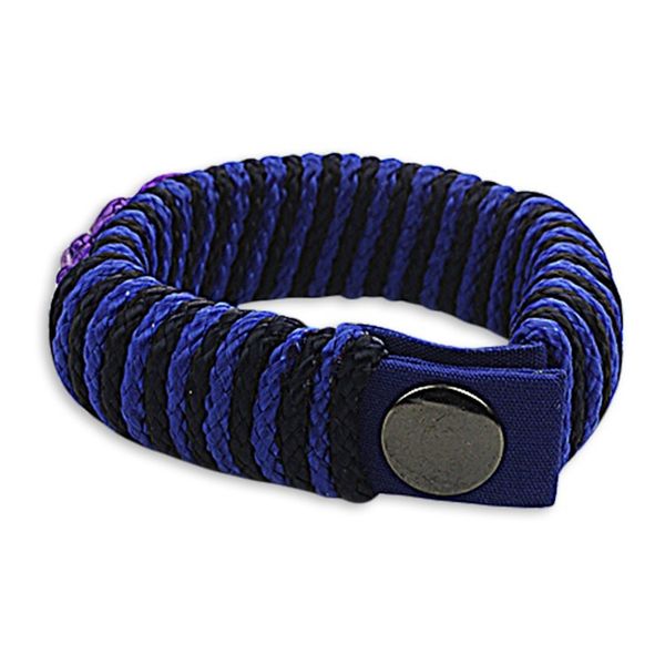 Alternate image for Mens Multi-Color Braided Cord Wristband Bracelet Eloquent