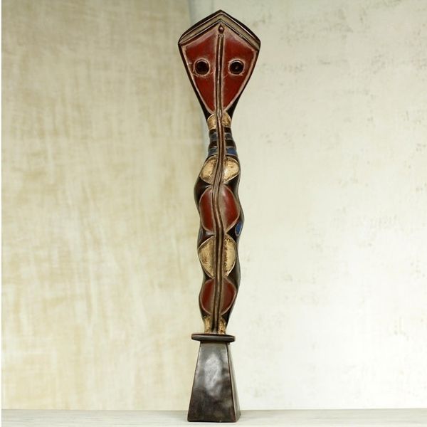 Alternate image for Hand Carved African Serpent Sculpture from Ghana Baga Protective Serpent I