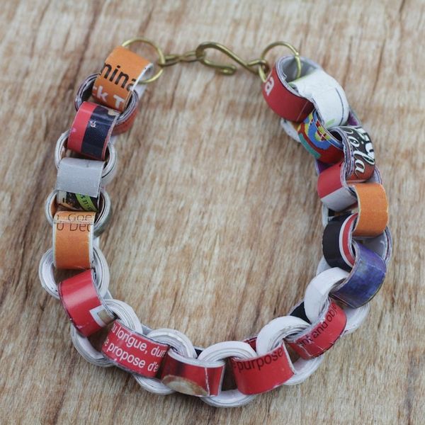 Alternate image for Recycled Paper Link Bracelet from Ghana Eco Nkonson