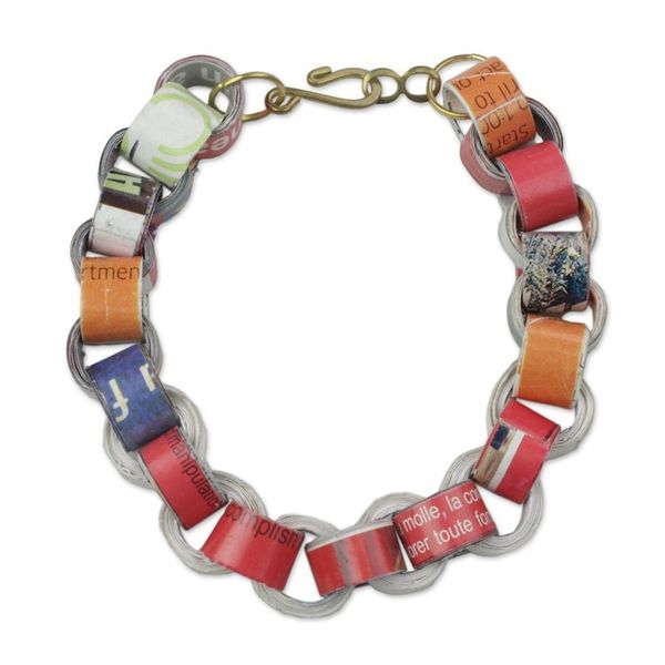 Alternate image for Recycled Paper Link Bracelet from Ghana Eco Nkonson