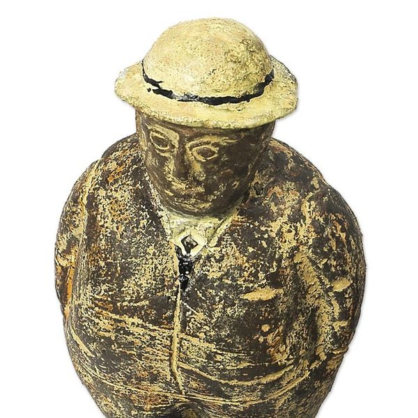 Alternate image for Pair of Ceramic Figurines of a Man and Woman from Ghana Charming Couple