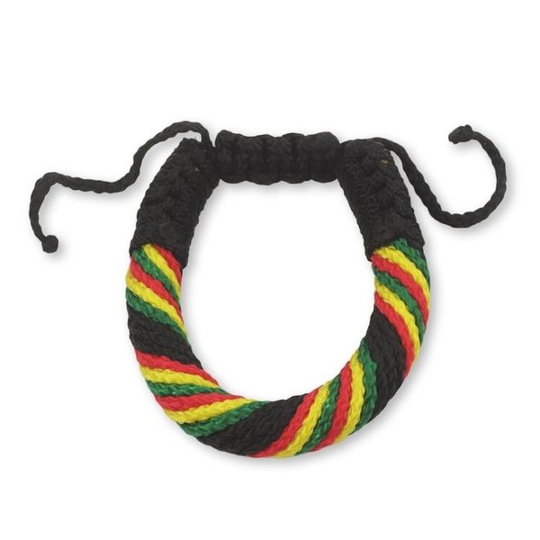 Alternate image for Hand Made Mens Cord Bracelet in Black and Multicolor Krobo Sunshine