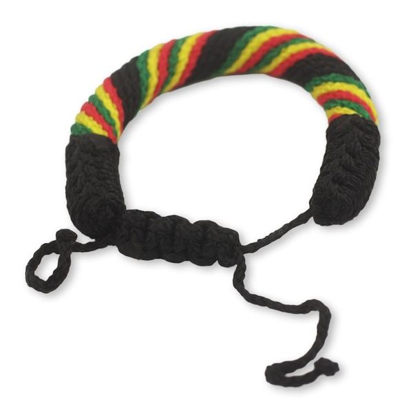 Alternate image for Hand Made Mens Cord Bracelet in Black and Multicolor Krobo Sunshine