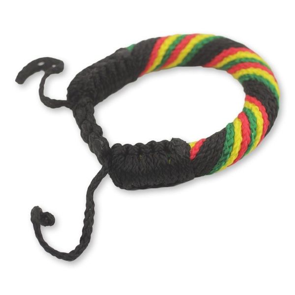 Alternate image for Hand Made Mens Cord Bracelet in Black and Multicolor Krobo Sunshine
