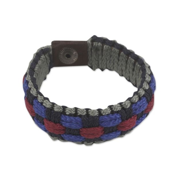 Alternate image for Multicolored Woven Cord Wristband Bracelet for Men Excellence