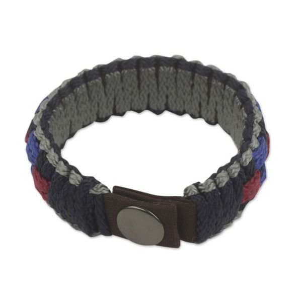 Alternate image for Multicolored Woven Cord Wristband Bracelet for Men Excellence