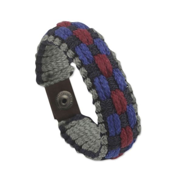 Alternate image for Multicolored Woven Cord Wristband Bracelet for Men Excellence