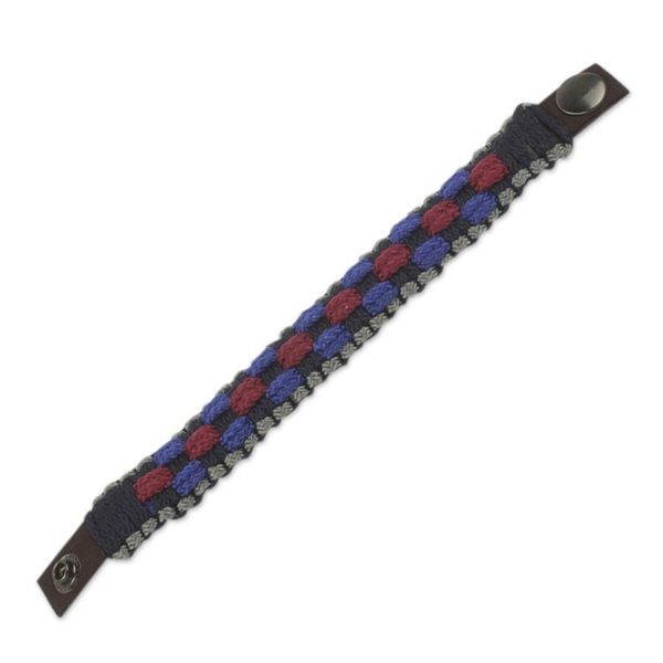 Alternate image for Multicolored Woven Cord Wristband Bracelet for Men Excellence