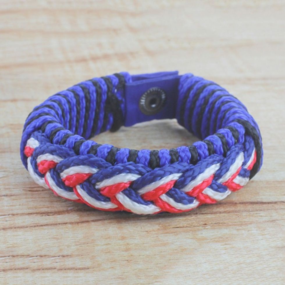 Men's Multi-Color Braided Cord Wristband Bracelet 'Chief'