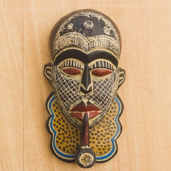 Alternate image for Handcrafted African Wood and Aluminum Mask from Ghana Blessed Akinyi