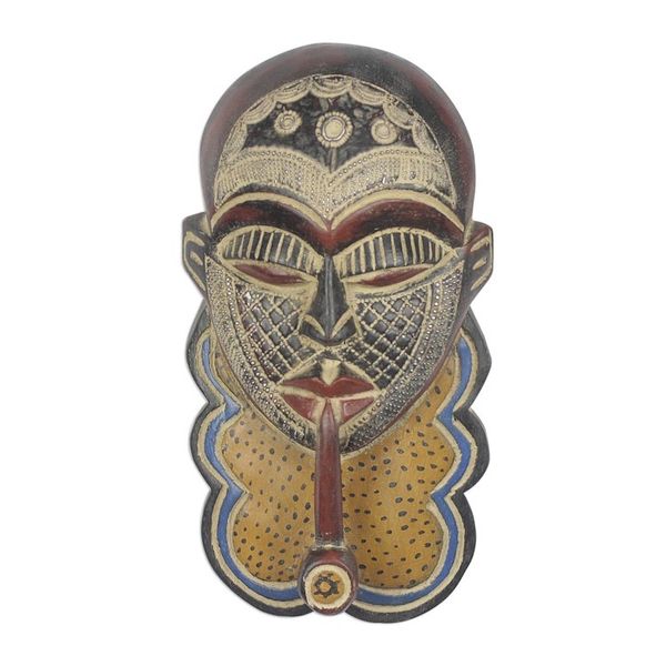Alternate image for Handcrafted African Wood and Aluminum Mask from Ghana Blessed Akinyi