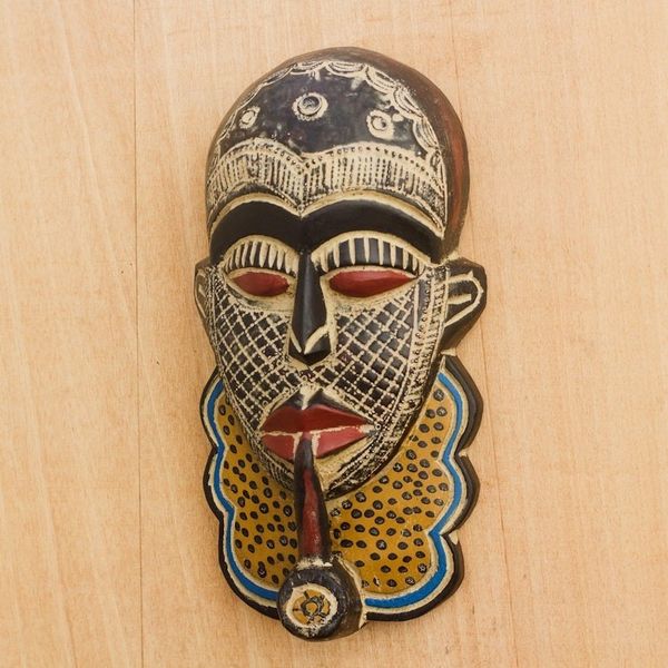 Alternate image for Handcrafted African Wood and Aluminum Mask from Ghana Blessed Akinyi