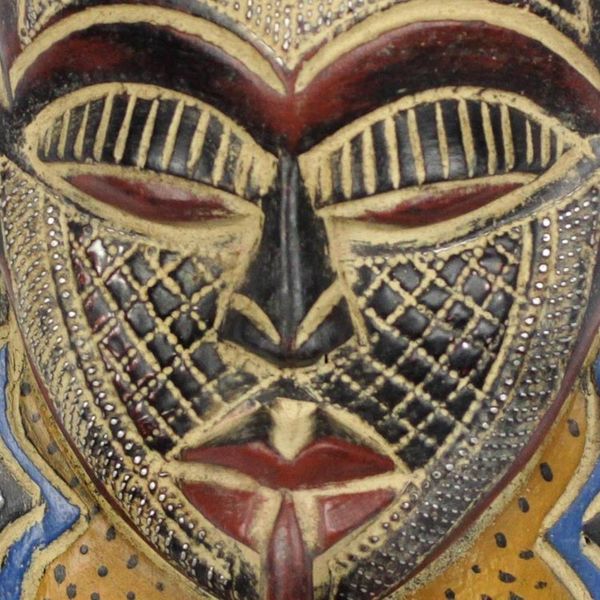 Alternate image for Handcrafted African Wood and Aluminum Mask from Ghana Blessed Akinyi