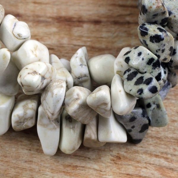 Alternate image for Handcrafted Agate Beaded Bracelet from Ghana Speckled Wonder