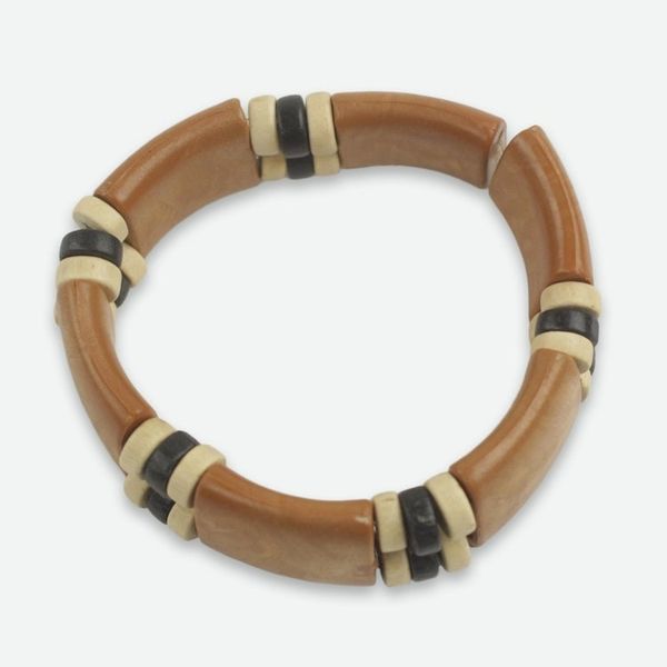 Alternate image for Recycled Plastic Wood Eco Friendly Bracelet from Africa Butterscotch Connection