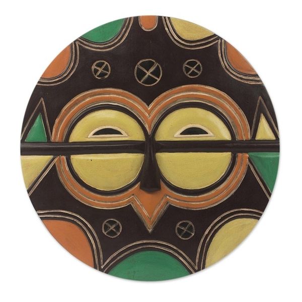Alternate image for Multicolor Handcrafted Congolese African Mask Kidumu Rite