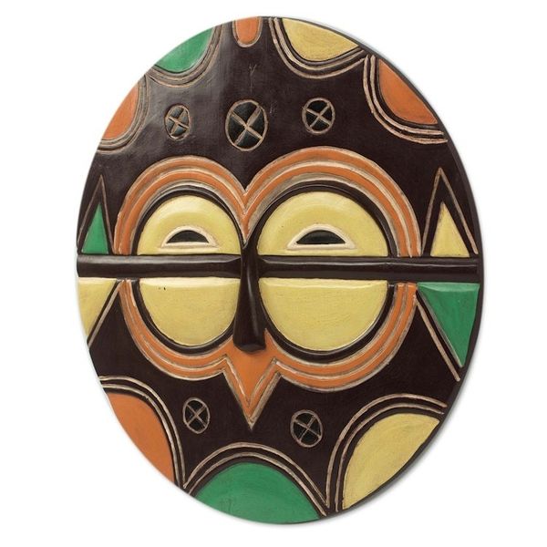 Alternate image for Multicolor Handcrafted Congolese African Mask Kidumu Rite