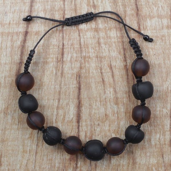 Alternate image for Adjustable Recycled Glass Beaded Bracelet from Ghana Subtle Orbs