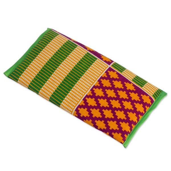 Alternate image for 100 Cotton Multicolor Printed Clutch Handbag from Ghana Kente Joy