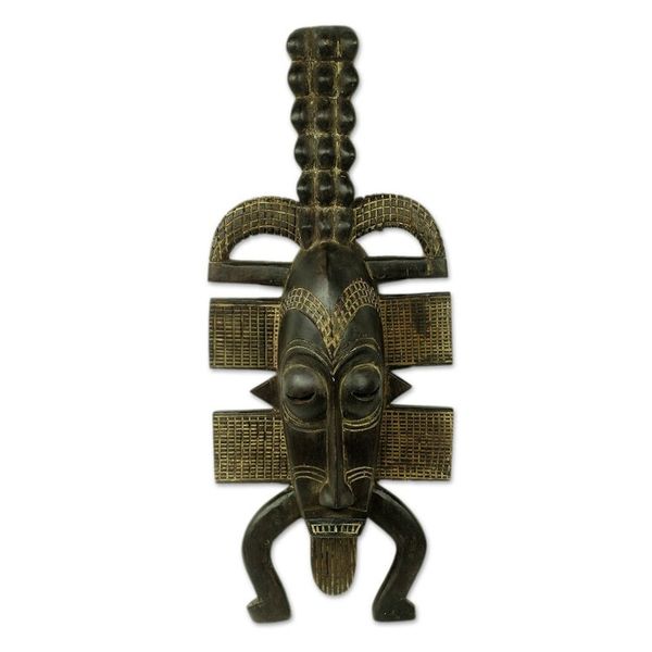 Alternate image for Artisan Crafted African Wood Mask in Senufo Style Senufo II