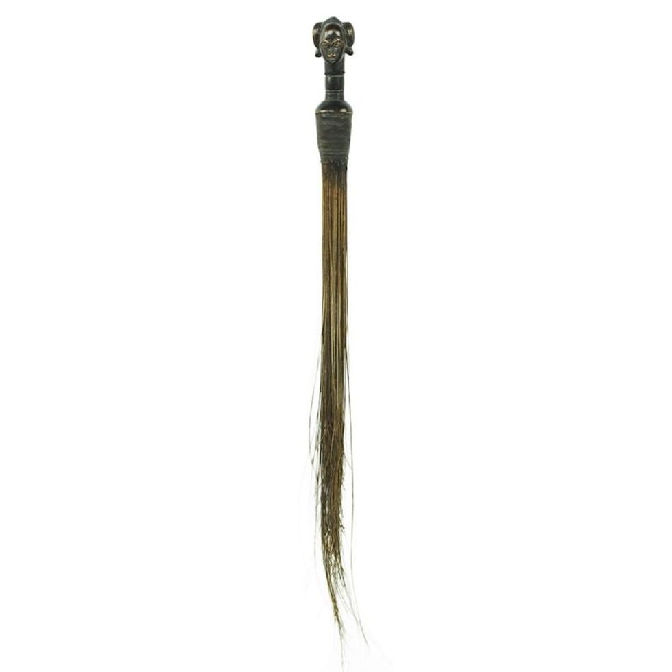 Decorative African Tribal Broom Wall Accent from Ghana 'Guro Princess'