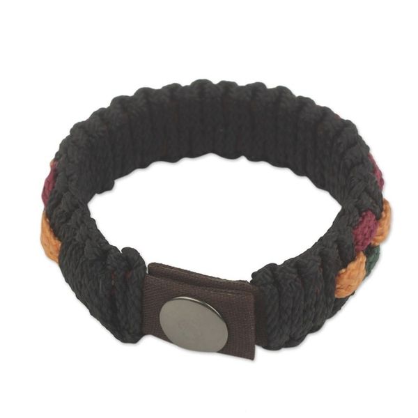 Alternate image for Colorful Woven Cord Wristband Bracelet for Men from Ghana Genesis