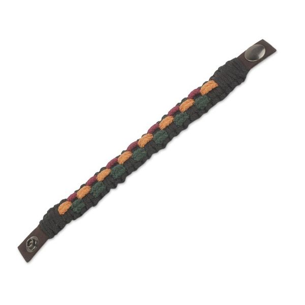 Alternate image for Colorful Woven Cord Wristband Bracelet for Men from Ghana Genesis