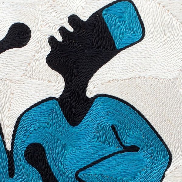 Alternate image for African Folk Art Threadwork Wall Art Handmade in Ghana Xylophone Player Sings