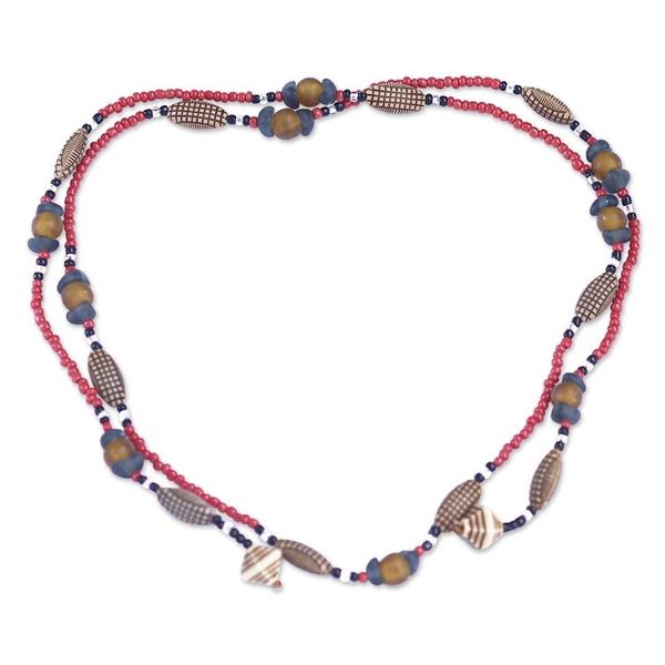 Alternate image for Handcrafted Red Glass and Plastic Beaded Necklace Ways to Love