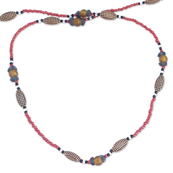 Alternate image for Handcrafted Red Glass and Plastic Beaded Necklace Ways to Love