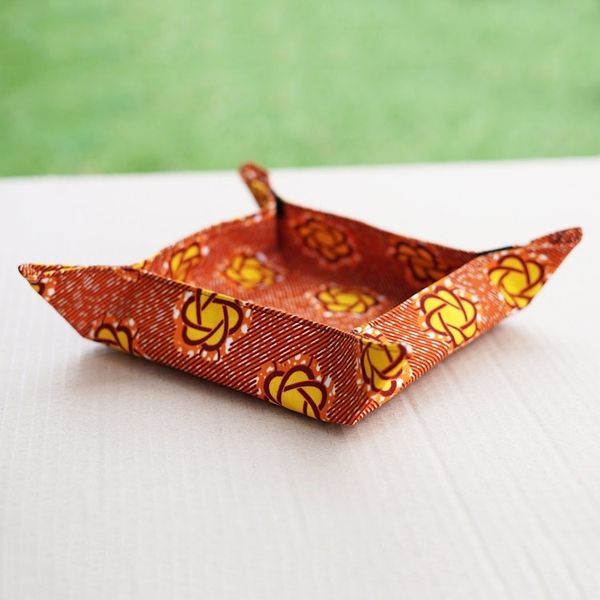 Alternate image for Handmade Warm-Toned Cotton Basket Napkin with Velcro Accents Marigold Mornings