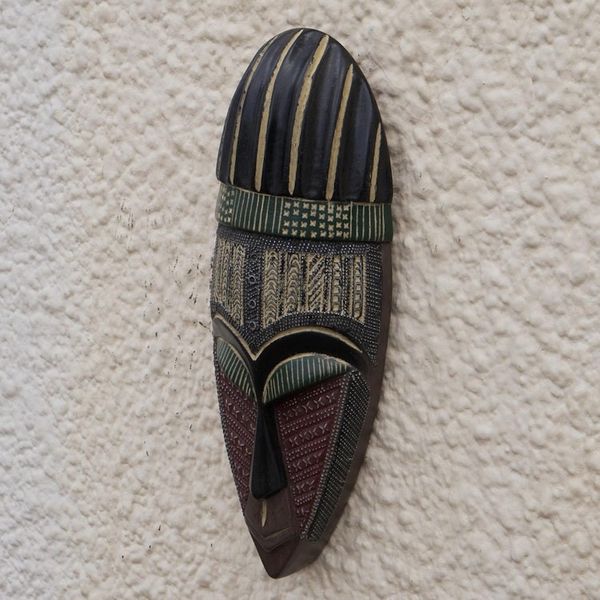 Alternate image for Aluminum Plated Mahogany Wood Mask Royal Ohaneba