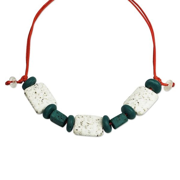 Alternate image for Chunky Recycled Glass Beaded Necklace Greatest Love