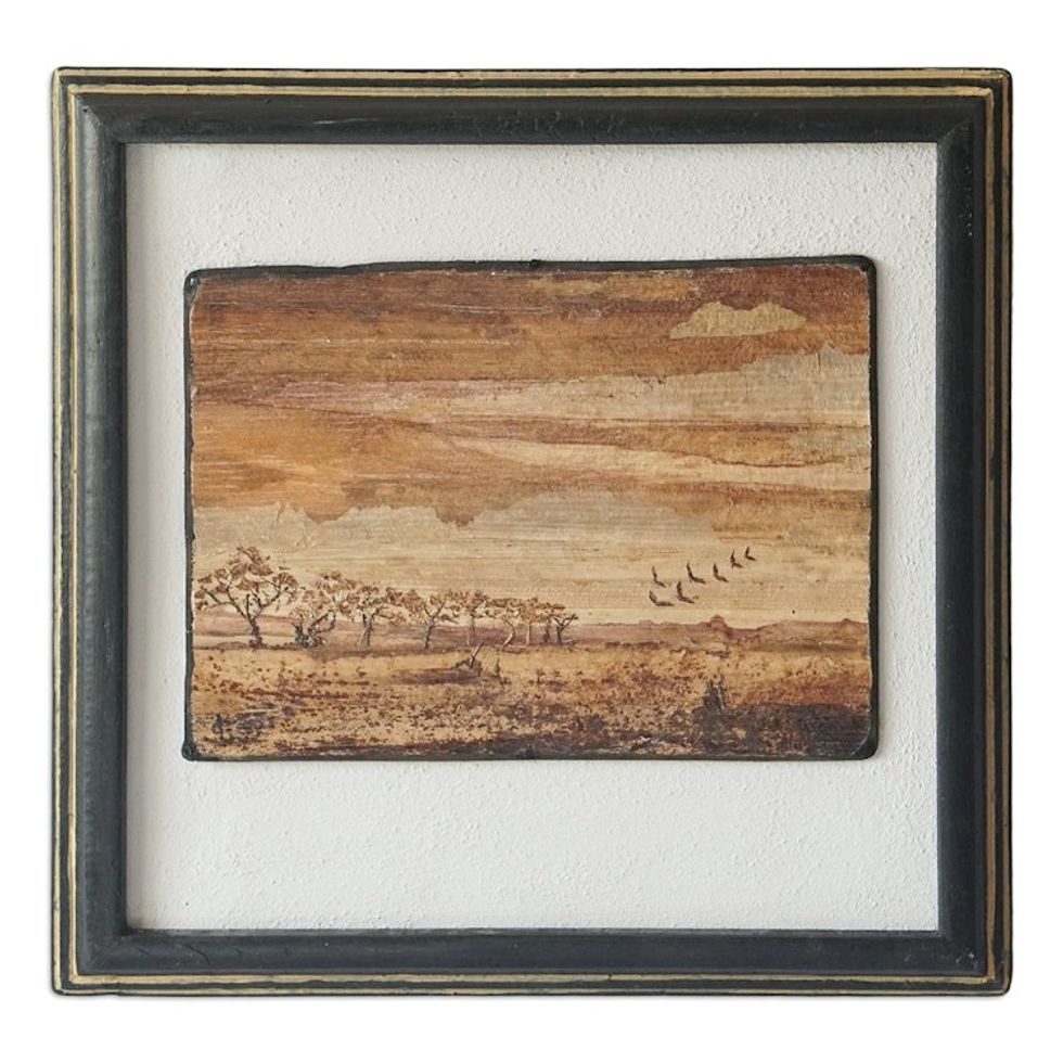 Handcrafted Natural Fiber Wall Art of Ghanaian Landscape 'Afforestation'