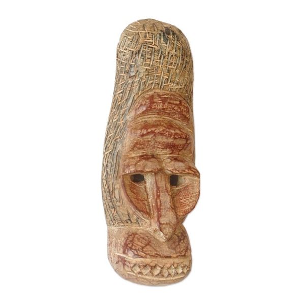 Alternate image for Handcrafted Gorilla-Shaped African Sese Wood Mask Gorilla Emblem