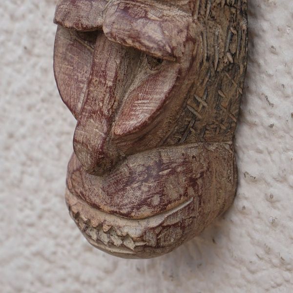 Alternate image for Handcrafted Gorilla-Shaped African Sese Wood Mask Gorilla Emblem