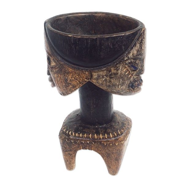 Alternate image for Hand Crafted Ghanaian Sese Wood Sculpture Lobi