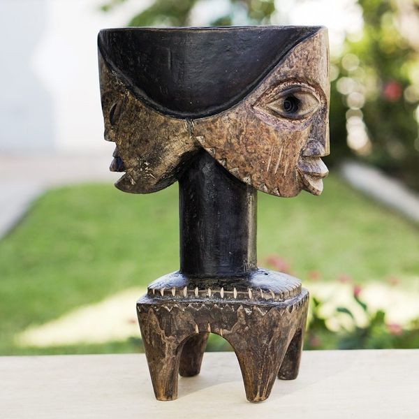 Alternate image for Hand Crafted Ghanaian Sese Wood Sculpture Lobi