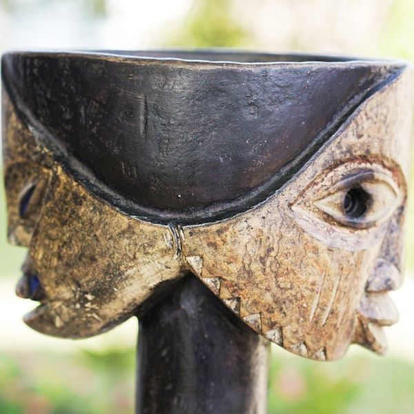 Alternate image for Hand Crafted Ghanaian Sese Wood Sculpture Lobi