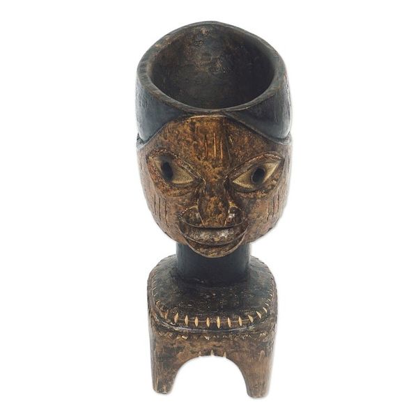 Alternate image for Hand Crafted Ghanaian Sese Wood Sculpture Lobi