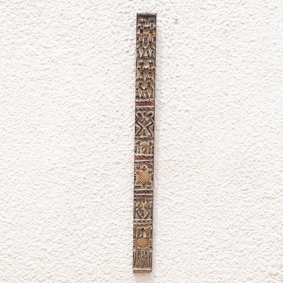 Ghanaian Dogon Board-Like Mahogany Wall Relief Panel 'Atsula Dogon Board'