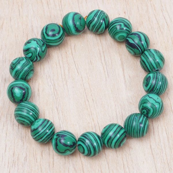 Alternate image for Eco-Friendly Recycled Glass Beaded Stretch Bracelet in Green Aseda Allure