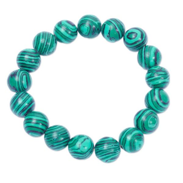 Alternate image for Eco-Friendly Recycled Glass Beaded Stretch Bracelet in Green Aseda Allure